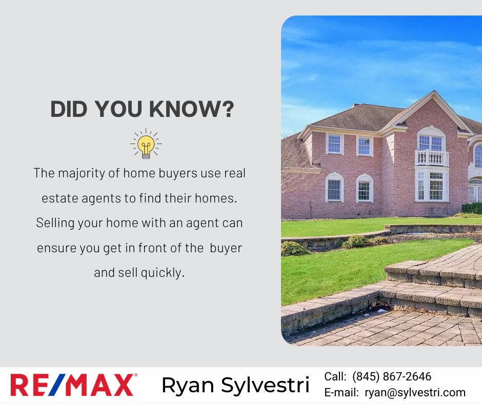 Choose me as your trusted real estate professional and let's get your home sold in no time. Contact me today to learn more

Ryan Sylvestri
📞(845) 867-2646 
📧ryan@sylvestri.com
#forsale #sold #remax #newyork  #hudsonvalley #dutchesscounty #realestateny #realestateagent #realtor