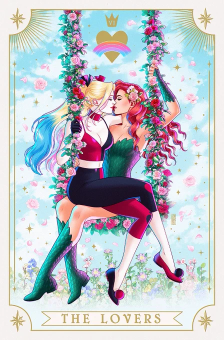 Thank you to everyone who preordered my Harley & Ivy Pride 2023 gold foil variant cover!  Due to demand, DC came back and asked me to do a special night time (aka bi-lighting) version so now there's an additional color way that'll be available as well 