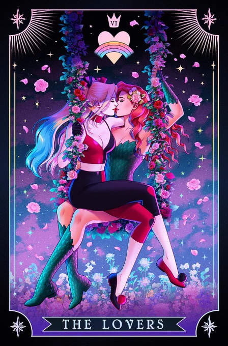 Thank you to everyone who preordered my Harley & Ivy Pride 2023 gold foil variant cover!  Due to demand, DC came back and asked me to do a special night time (aka bi-lighting) version so now there's an additional color way that'll be available as well 