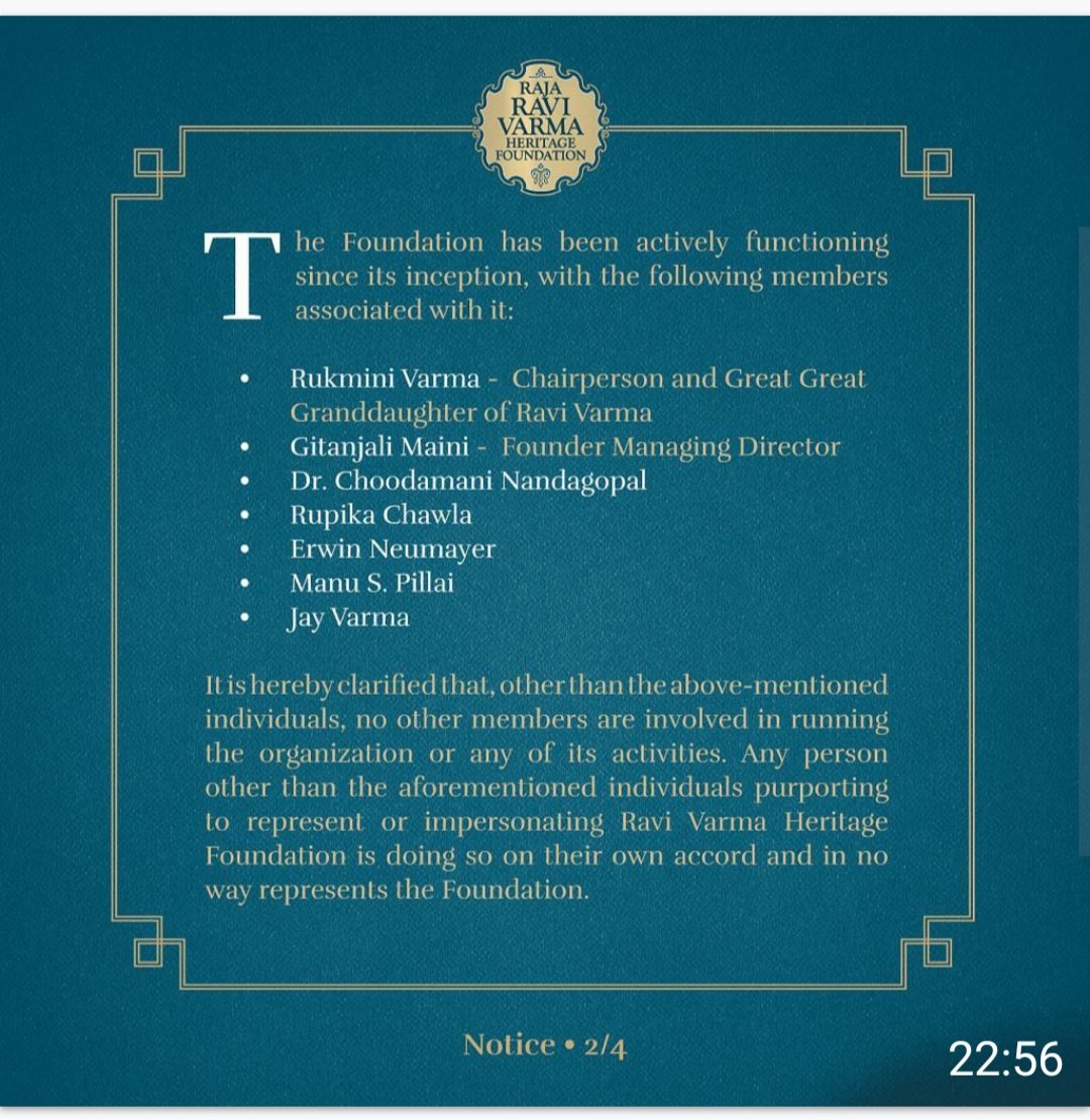 Raja Ravi Varma Heritage Foundation tweet media