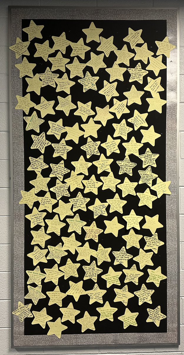 NicoleGabryel's tweet photo. “The deepest desire of the human spirit is to be acknowledged” - S. Covey

I love everything about this - especially seeing Ss read their personal message &amp; smiling because they were individually recognized or running into the room to say thank you.  @SundlingJH #D15Learns 🖤💙 https://t.co/fB3JEkhQdf