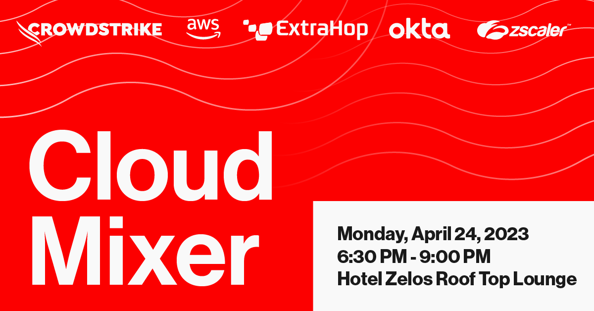 Back by popular demand! Join our <a href="/RSAConference/">RSAConference</a> Cloud Mixer, co-hosted by <a href="/CrowdStrike/">CrowdStrike</a>  <a href="/awscloud/">Amazon Web Services</a>, <a href="/ExtraHop/">ExtraHop</a>, <a href="/okta/">Okta</a> and <a href="/zscaler/">Zscaler</a>. Kick off your week in San Francisco with some cloud-spiration - save your spot. crwdstr.ke/6012OpQlK

#cloudsecurity #RSAC