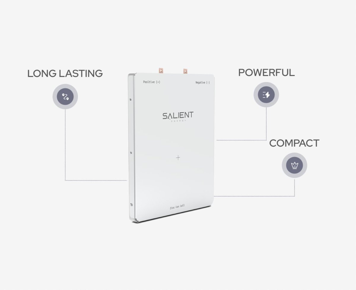 Did you know that the Salient Energy battery is the first battery where zinc ions react at both electrodes? #energystorage #energytwitter