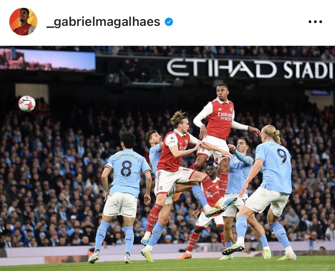 afcstuff's tweet photo. Gabriel Magalhães on Instagram: “I love this club, I love this squad, I feel at home and this is where I want to win and achieve my goals. We will not give up, we will fight and honour the Arsenal shirt until the end.

‘There is always room on the stage of victory for the warriors who never give up after a fall.’❤️”

❤️ @biel_m04