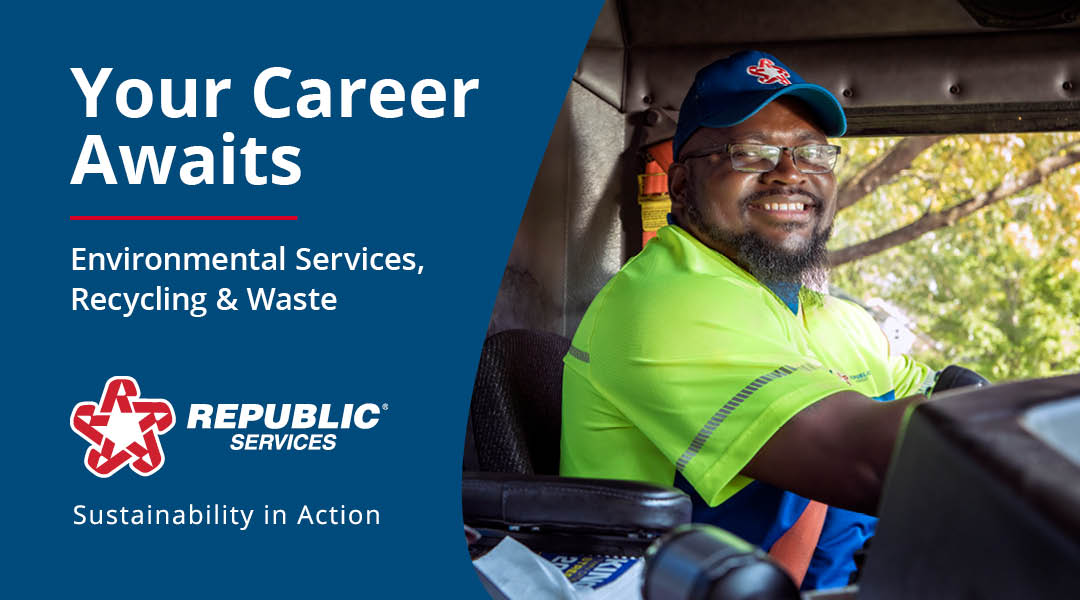 Drive your career forward at Republic Services. Join our team today! Apply now: ow.ly/1URI50NM8NI #RepublicServices #SustainabilityinAction