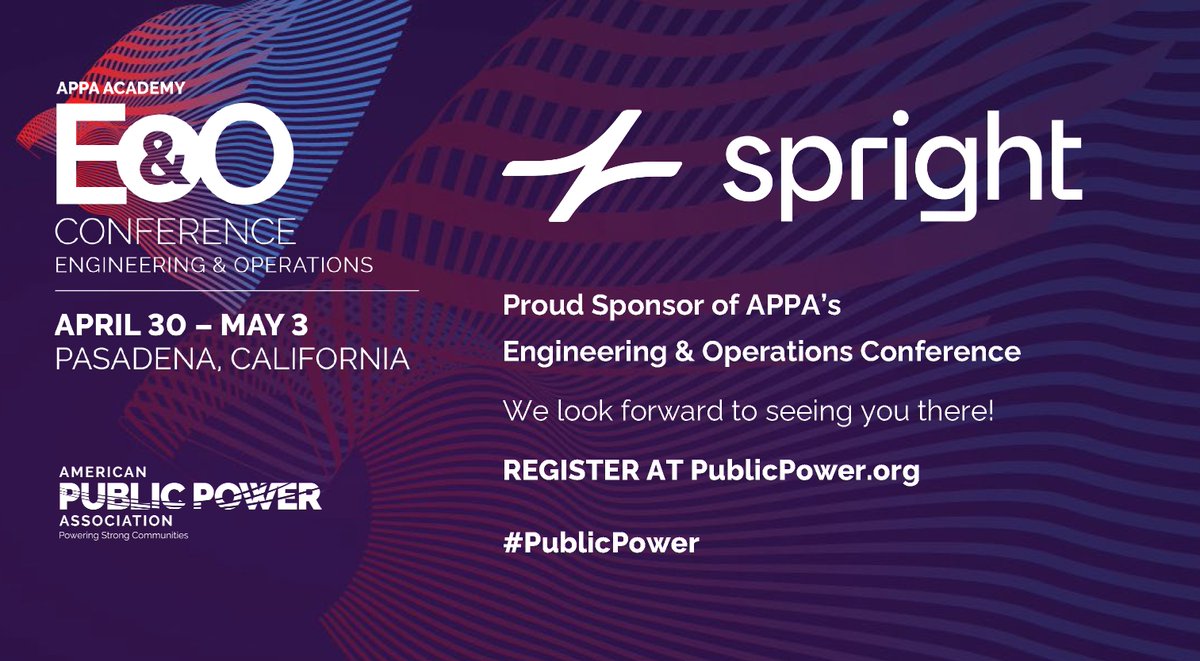 Spright is a proud sponsor of @publicpowerorg Engineering and Operations conference! Stop by booth 415 to learn more about our comprehensive, turnkey drone inspection services.

#publicpower #droneinspection #utilitydrone #UAS