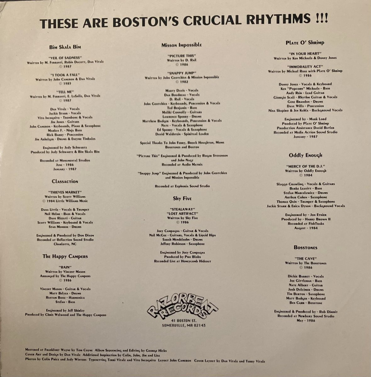 thisisskaradio's tweet photo. 36 years ago today, on the 27th of April, 1987, Dan Vitale sent out promotional copies of Razorbeat Records' new compilation, Mash It Up! Showcasing the best of Boston’s Ska and Reggae, including @bimskalabim, and @mmbosstones #bostonbluebeat #bostonska https://t.co/4NYk5rhVzL
