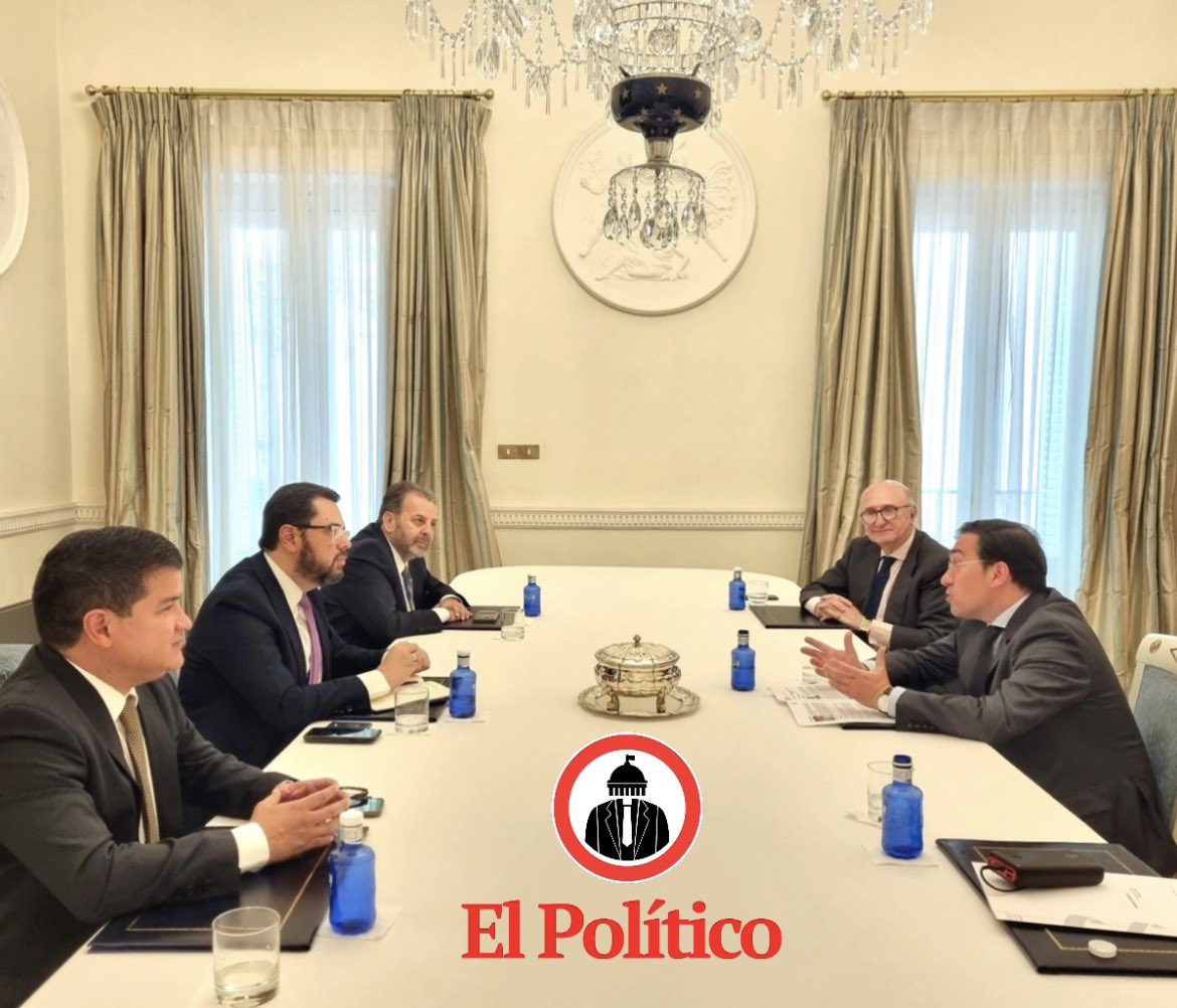 Ministro de Asuntos Exteriores del Gobierno de España, José Manuel Albares recibe a delegación encabezada por el candidato presidencial Antonio Ecarri y los diputados Timoteo Zambrano y Luis Augusto Romero. Plantean incorporación de los Temas Sociales y Económico en nuevo Diálogo