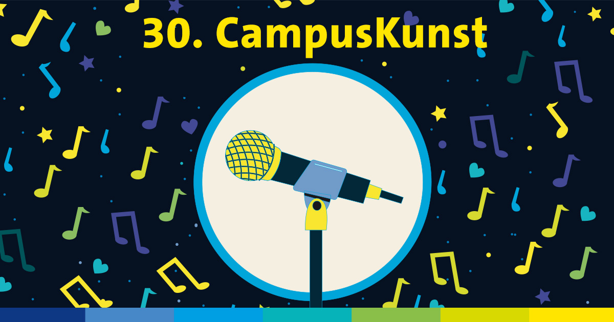 Studierende der <a href="/uni__augsburg/">Universität Augsburg</a>, @HS_Augsburg

30. CampusKunst am Mittwoch, 24. Mai 2023, 19.30 Uhr in der Mensa an der Hochschule Augsburg, Eintritt frei. 
Künstler*innen jetzt schnell anmelden: info@campuskunst.de