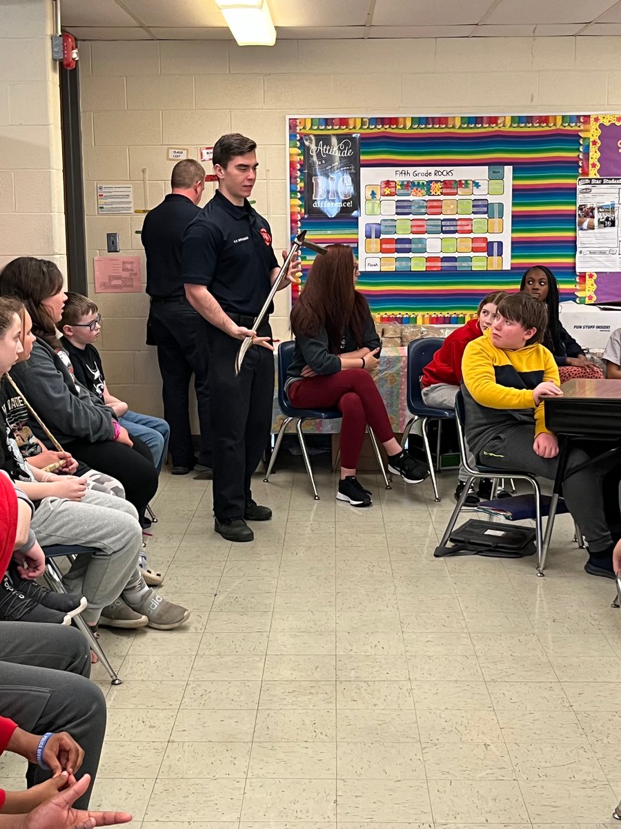 Willowick Fire Department visits our 5th graders today. Students loved it! Thank you! #weschools