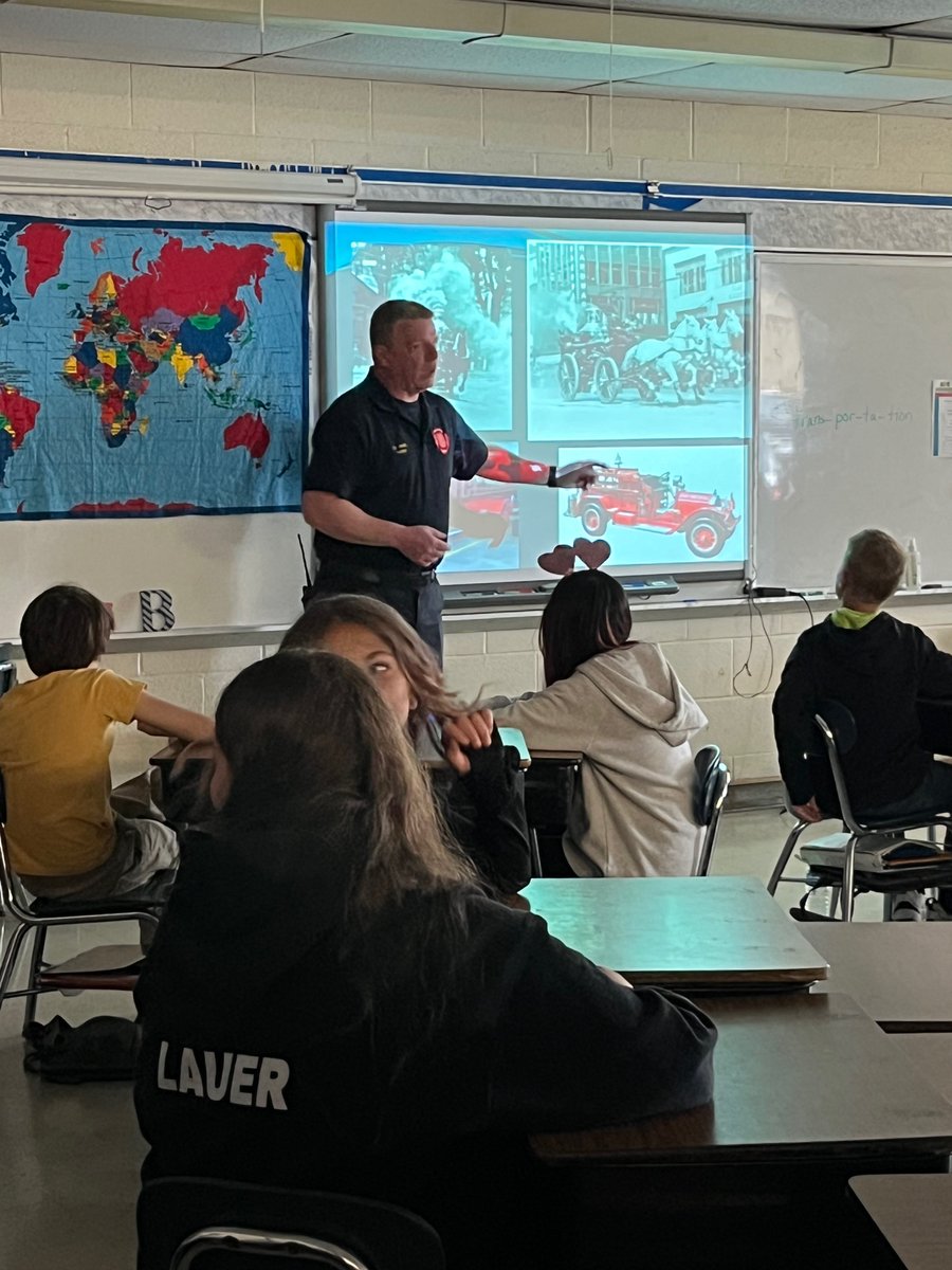 RoadrunnerROCKS's tweet photo. Willowick Fire Department visits our 5th graders today. Students loved it!  Thank you!
#weschools https://t.co/8u80M0bKH7