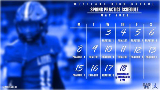 Practice starts at 4:40! Saturday scrimmages start at 10 AM! Come see us!