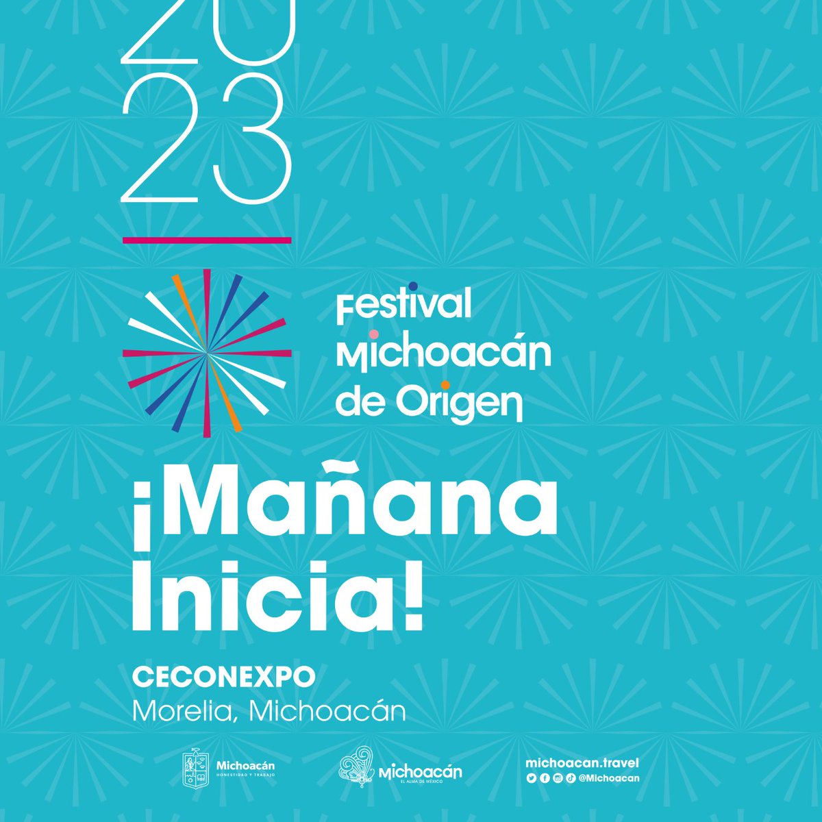 ¡Solo falta 1 día! Iniciamos con la cuenta regresiva para el inicio del Festival Michoacán de Origen.
Este viernes 28 de abril podrás disfrutar de un sinfín de variedades para toda la familia.
#HonestidadyTrabajo