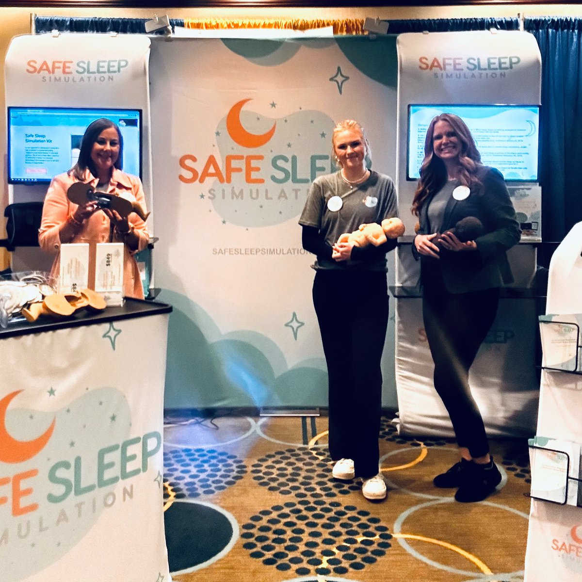The team is having a great first day at <a href="/CWLAofficial/">CWLA</a>'s Stronger Together Conference! To learn more about our #SafeSleep kits, visit our website at safesleepsimulation.com!