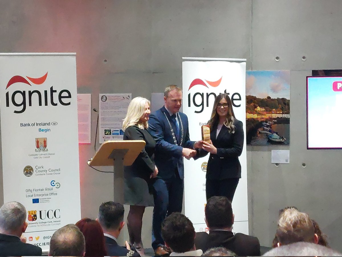 IGNITEUCC's tweet photo. Well done to Niamh Murray from ForgetMeNot &Β Emily Murphy from The Mind Mechanic on winning the Bank of Ireland Investment Pitch / Local Enterprise Office Sales Pitch awards respectfully!
#uccinnovates #igniteshowcase https://t.co/0jPrJMJEsl