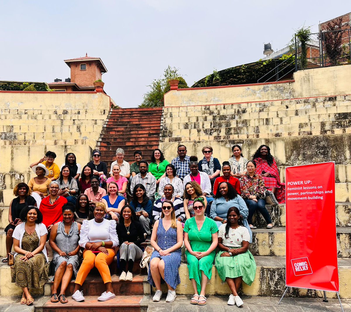 It's the end of the #PowerUpNepal23 conference, @comicrelief grantees from around the world came together in Kathmandu to share lessons on feminist power, partnerships and movement building. I've learned so much and been totally inspired ✊🏾