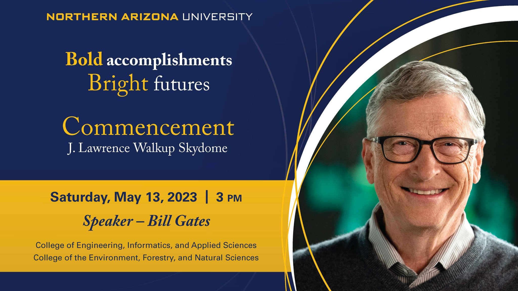 NAU on Twitter "👋🏼 Meet our 2023 Commencement speakers 🎓 BillGates