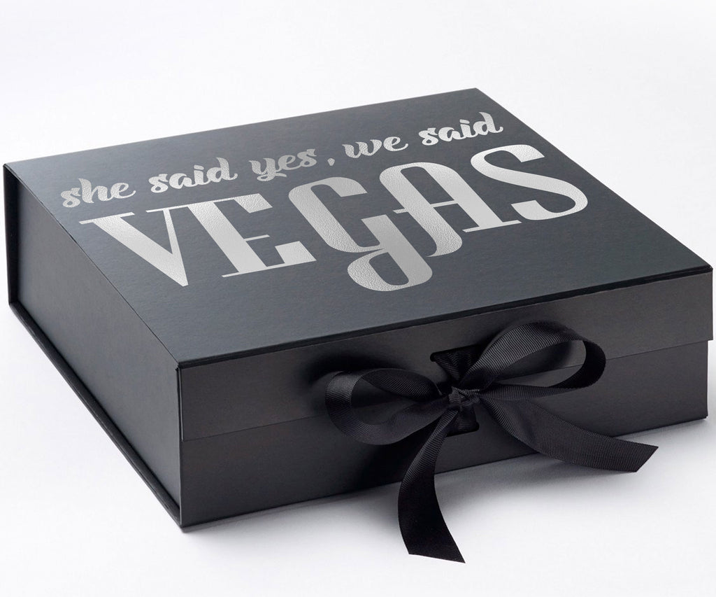 She said yes, we said vegas 31#-- Wedding 15.99 proposalboxes.net/collections/we… #proposalbox #weddingboxes #giftbox #willyoubemy #bridesmaidbox #groomsmangift