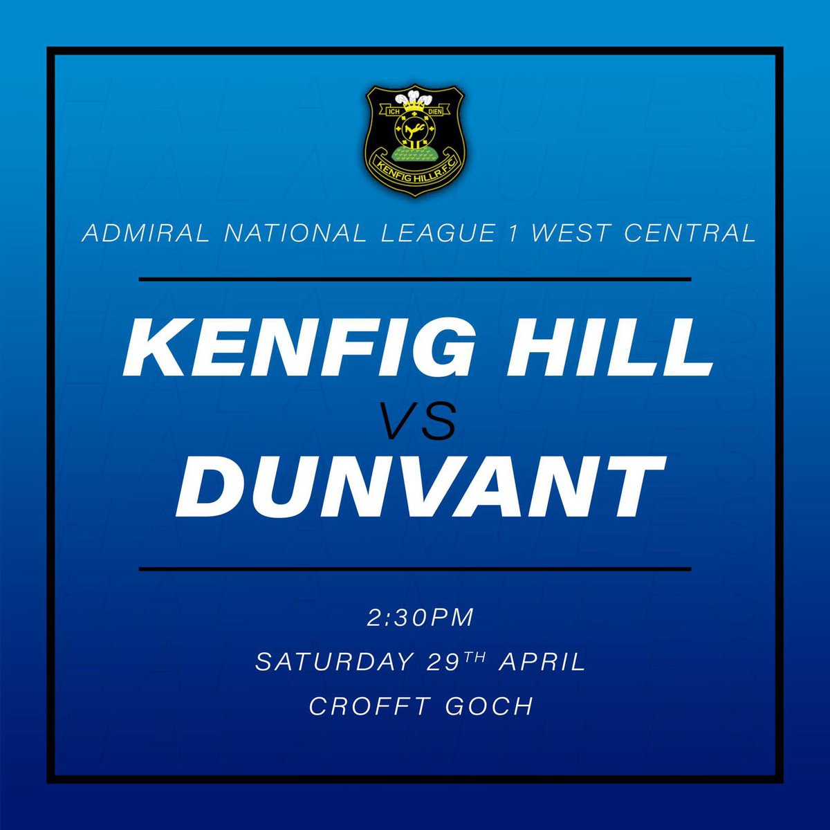 KenfigHillRFC's tweet photo. Saturday - just 1 game

Kenfig Hill v @DunvantRFC 

Current 2nd v 3rd but with a couple of other teams also in the hunt to get the 2 remaining promotion places along with @Bonymaenrugby who secured promotion last Saturday - congratulations to them👏👏

#HalaMules #Goingtothewire https://t.co/o3nMFwvfQ5
