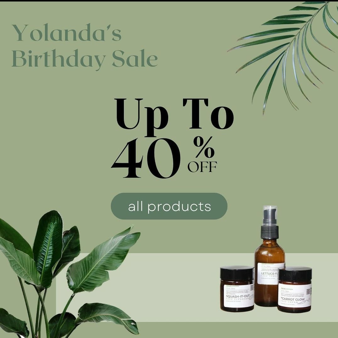 Come celebrate with us! Today is a double celebration as we not only honor Yogi's birthday but also our product party. 🌿🍃🥕

Though our products are selling out fast, we're still open and ready to serve you! 💚🫒

See you soon!🦋