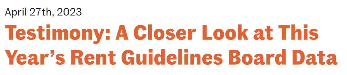🔴The Rent Guidelines Board should not make rent stabilized tenants pay rents they can’t afford in order to repay landlords for old losses they’ve already recouped.

👉Our Senior Policy Analyst, Samuel Stein, delivered testimony today before the RGB.

cssny.org/news/entry/tes…