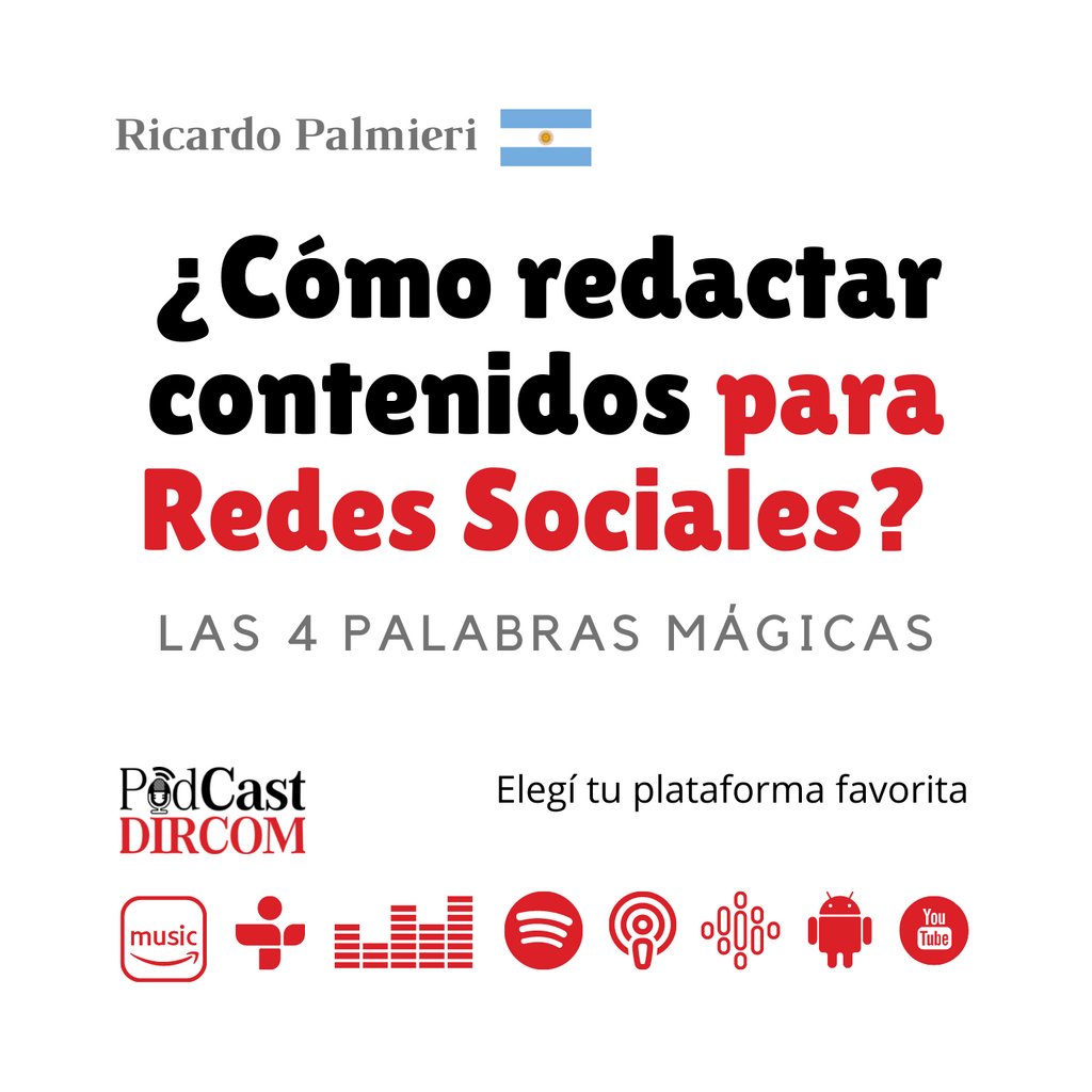 GrupoDIRCOM's tweet photo. ¿Cómo redactar contenidos para Redes Sociales?
https://t.co/SKnRipK4vx
¡Las 4 palabras mágicas!
Ricardo Palmieri explica cómo redactar contenidos para Redes Sociales y recomienda 4 palabras mágicas que las empresas deben tener presente.
#dircom #PodCastDIRCOM #JuanJoseLarrea https://t.co/xa5cOTrx1U