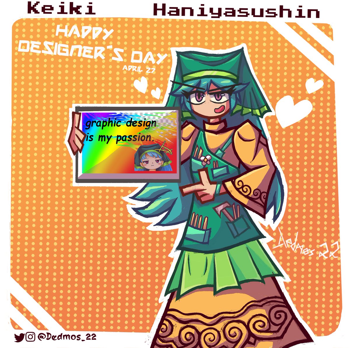 Keiki wishes you a happy designer day XD \(>w<)/
#designersdays #diadeldsieñador #touhoufanart #touhou #keikihaniyasushin #keikitouhou #touhou17
