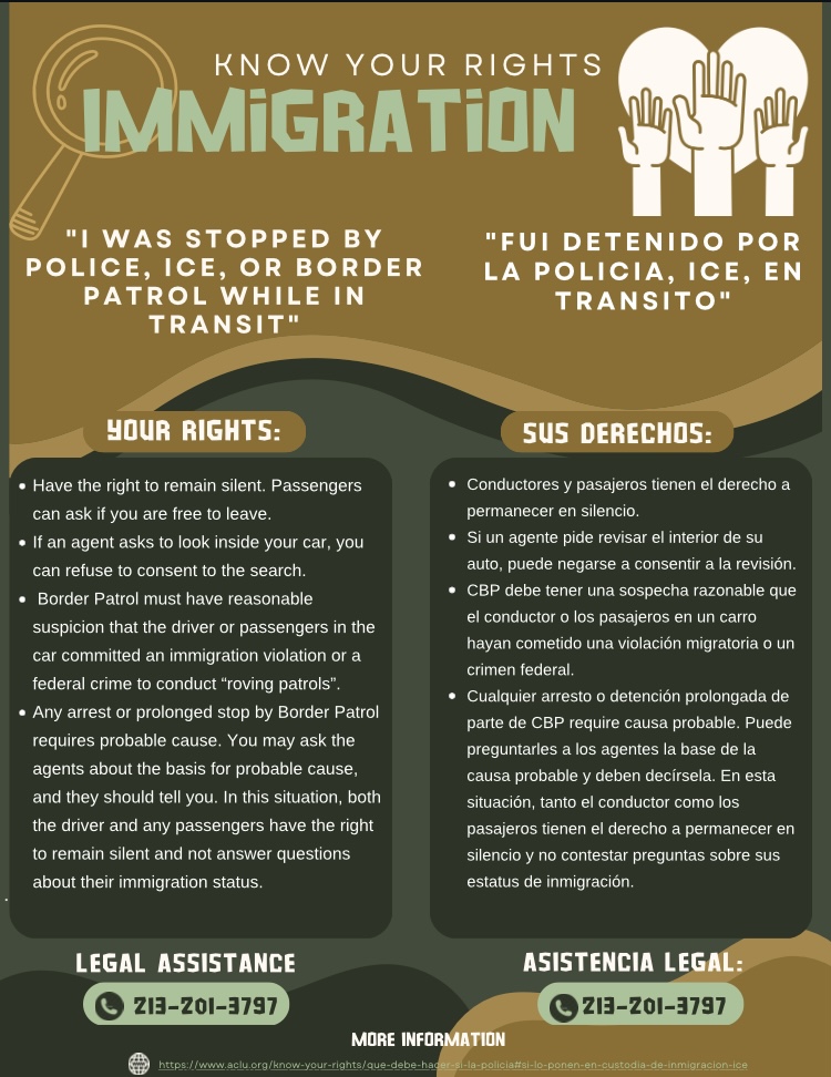SocialWTeresaA's tweet photo. Immigration has been a hot topic in our society; here are some quick facts about immigrant rights. Call the number for legal assistance! #immigrantrights #policy #ACLU #MSW511 https://t.co/AqLzptC9oe