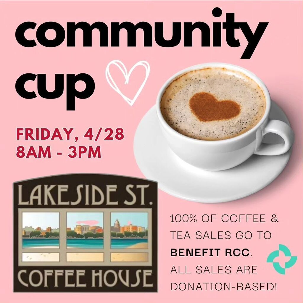 Come to Lakeside St. Coffee House to have a “Community Cup” – pay what you want for a cup of coffee or tea with ALL proceeds going directly to support RCC! If your cup is $5 or more, you can also get a complimentary commemorative Java Jive mug (while supplies last!)

Fundrai…