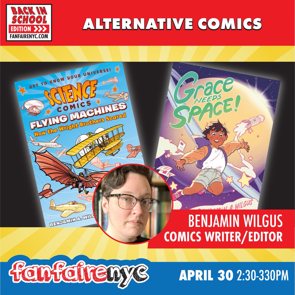 fanfairenyc's tweet photo. @BenWilgus has a recent children's book out and is in the alternative comics world! Find out how Ben got here &amp; what in the alternative comics space!

#fanfairenyc2023 - April 29-30 #Fanfaire #comics #comiccon #comicart #comicsartist #artanddesignhs #artistalley #nycc #graffarts https://t.co/hjUzOYzqQG