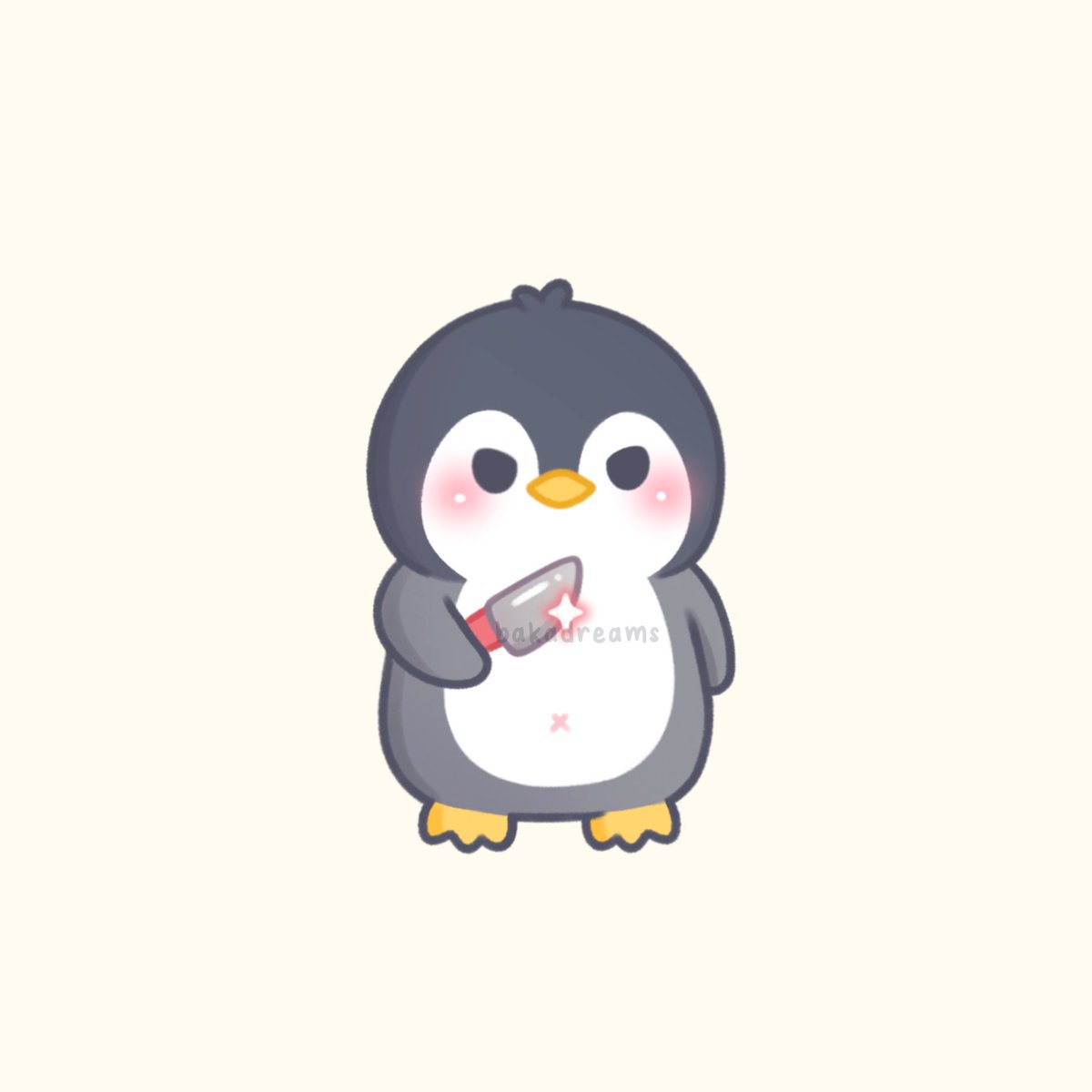 Waddle waddle waddle ☺️ -st*b- 🔪 Who says you can't be both cute AND dangerous? #penguin #penguinart #cutepenguin #cuteart #digitalart #penguinlover #penguinlove #cuteanimalart #cuteanddangerous #penguindrawing #kawaii