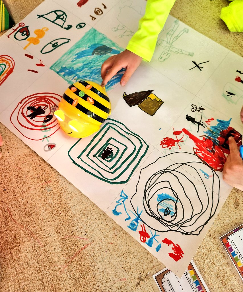 The K1/K2 students <a href="/tpstvdsb/">Tecumseh Cubs</a> worked together to create their own Bee Bot maps today! <a href="/carriedejonge1/">Carrie DeJonge</a>