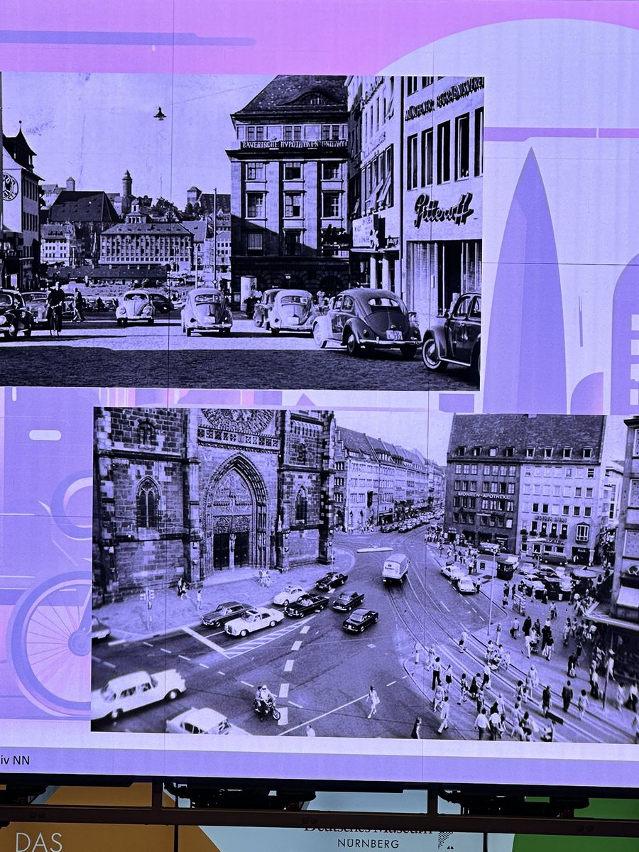 #Kuratorin #JanaGrasser zeigt vor der Präsentation der neuen Objekte #museum in der Dauerausstellung <a href="/DeutschesMuseum/">Deutsches Museum</a> <a href="/nuernberg_de/">Stadt Nürnberg</a> Bilder vom Verkehr in der Innenstadt #Nürnberg früher. Viel hat sich noch nicht verändert. #Verkehrswende #Autofrei