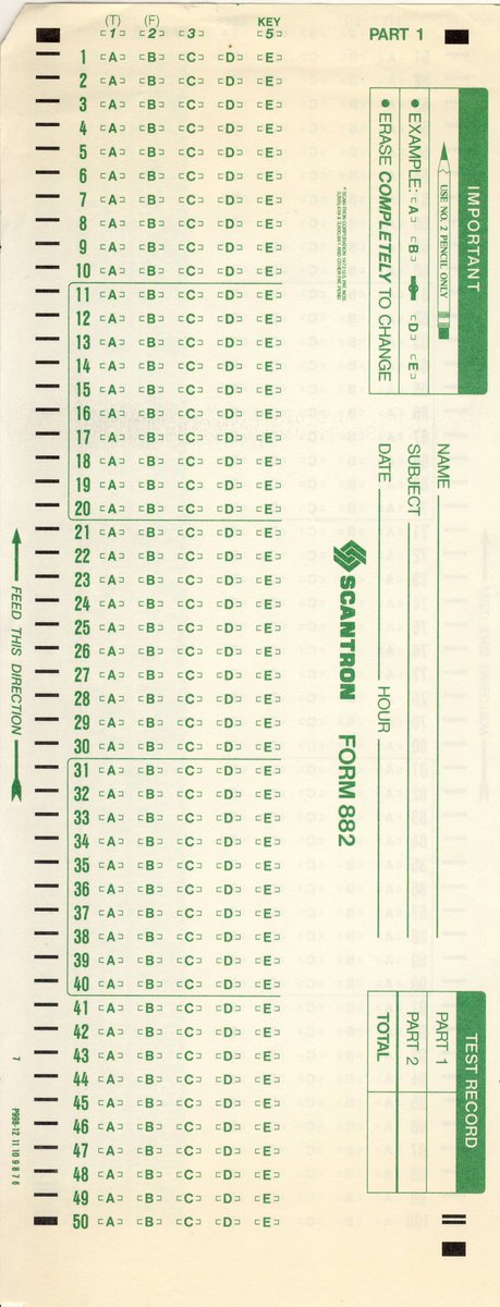 AHRonnee's tweet photo. Holy back flash, Batman.....or Scanman, rather. Anyone remember these??? #Scantron #ThrowbackThursday #School #takingtests https://t.co/MgsgLeB2St