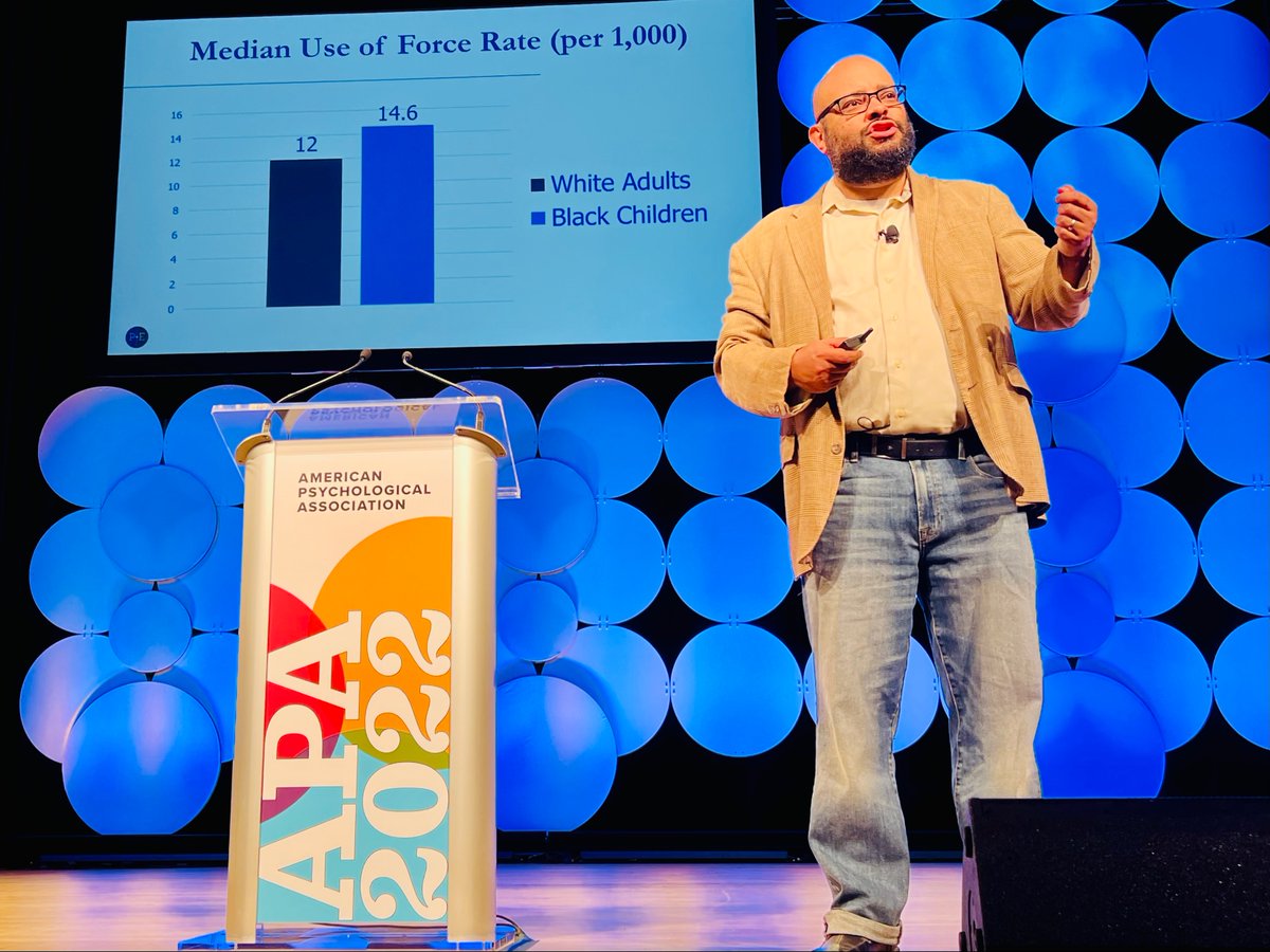 APA's tweet image. How can psychology help us fight racial injustice?

Our #APA2022 main stage event, &quot;The Psychology of Equal Justice&quot;, examined the culture of law enforcement and evidence-based strategies for recruiting &amp;amp; reducing bias. #PsychologyWeek

▶️ youtube.com/watch?v=eBgIkt…