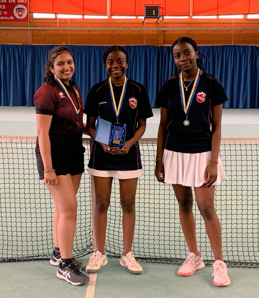 GES Secondary (@gessecondary) on Twitter photo Congratulations to Kirsten and Kaitlyn taking 1st and 2nd place 🥇🥈at the <a href="/SGISchools/">SGISchools</a> tennis tournament today! 🎾🏆🎾
Thanks <a href="/BeauSoleil_ch/">College Beau Soleil</a> for hosting us Congratulations to Kirsten and Kaitlyn taking 1st and 2nd place 🥇🥈at the <a href="/SGISchools/">SGISchools</a> tennis tournament today! 🎾🏆🎾
Thanks <a href="/BeauSoleil_ch/">College Beau Soleil</a> for hosting us