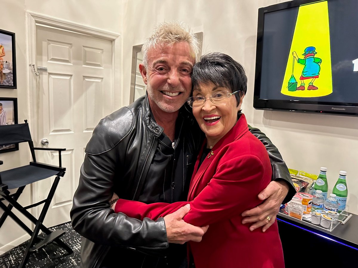 PRMerleF's tweet photo. .@Chita_Rivera with #WayneCilento #director #choreographer @dancinbway today taping @TamronHallShow #Broadway @TheTonyAwards https://t.co/UsGQO67CAD