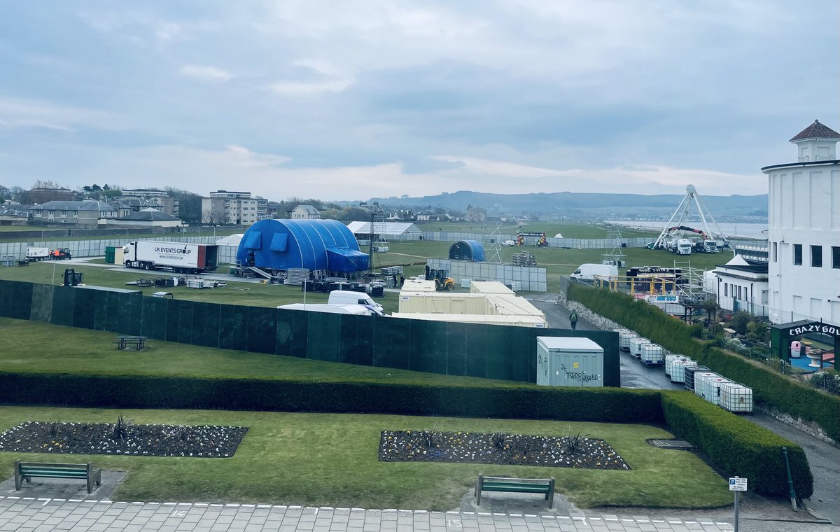 Nearly ready for the big music festival taking place on the Low Green in Ayr this weekend. Hope everyone has a great time 😊