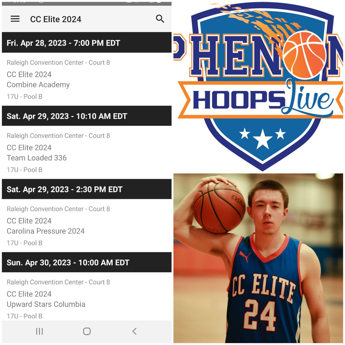 <a href="/EllysonJack/">Jack Ellyson</a> does a little bit of everything. Defends guards or bigs. Outstanding mid range game. Solid 3 point shooter. Crafty finisher. Good sized guard. High IQ. Come and see him in Raleigh this weekend! <a href="/CCEliteBBall/">Carolina Courts Elite</a> <a href="/Phenom_Hoops/">Phenom Hoop Report</a> #PhenomHoopsLIVE