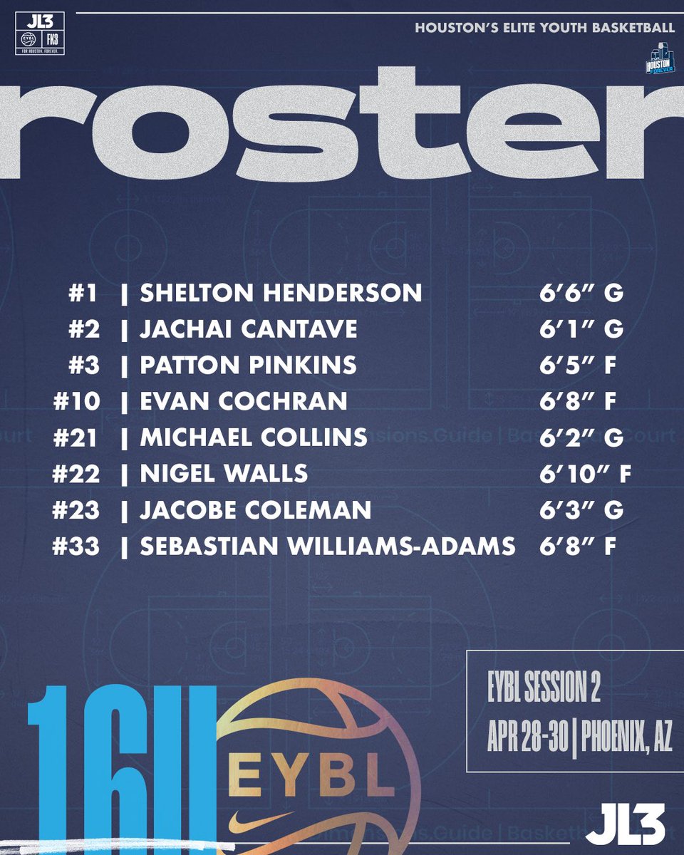 JL3Elite's tweet image. 𝐉𝐋𝟑 𝟏𝟔𝐔 𝐄𝐘𝐁𝐋 𝘅 @nikeeyb 
 
🏀 NCAA Live Period 2️⃣
🗓️ April 28th-30th
🏟 Legacy Park

#NikeEYBL | #JL3Fam