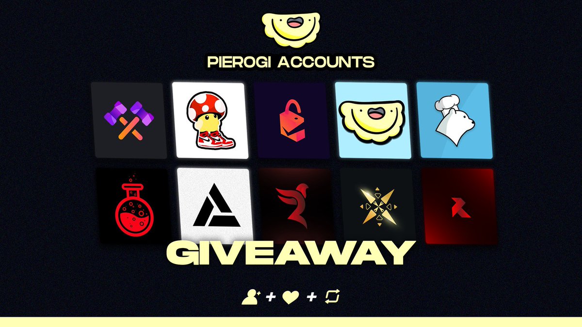 🎉Giveaway🎉 @PierogiAccounts 1 x 20 Nike Accs @ConfirmLess 5 Weekly Keys @RapidifyUK £10 Cash @polarchefs 1 x Monthly Key @BoilingProxies 25 ISP @RichProxies 25 ISP @AmniaProxies 20 UK ISP @mushroomproxy 3 x 1GB Data @hammerproxies 3 x 1GB Data @rddallc 40$ Graphic