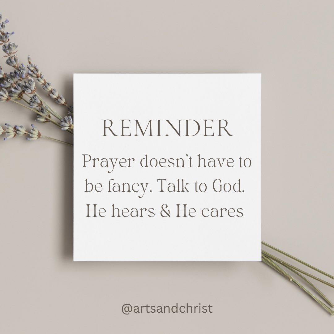 artsandchrist's tweet photo. You don’t need to use big words to talk to God. He wants to hear from you. Sometimes I write my prayers down in a journal, other times I pray silently in my head, or I pray aloud.
#prayer #prayerlife #talktoJesus #jesuslovesyou #Godblessyou #makeroom #pray #reminder #christians https://t.co/Sn1oWhsO6V