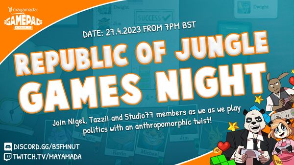 We are #LiveOnTwitch now playing <a href="/playROJ/">Republic of Jungle</a> ! Come and join us

twitch.tv/mayamada