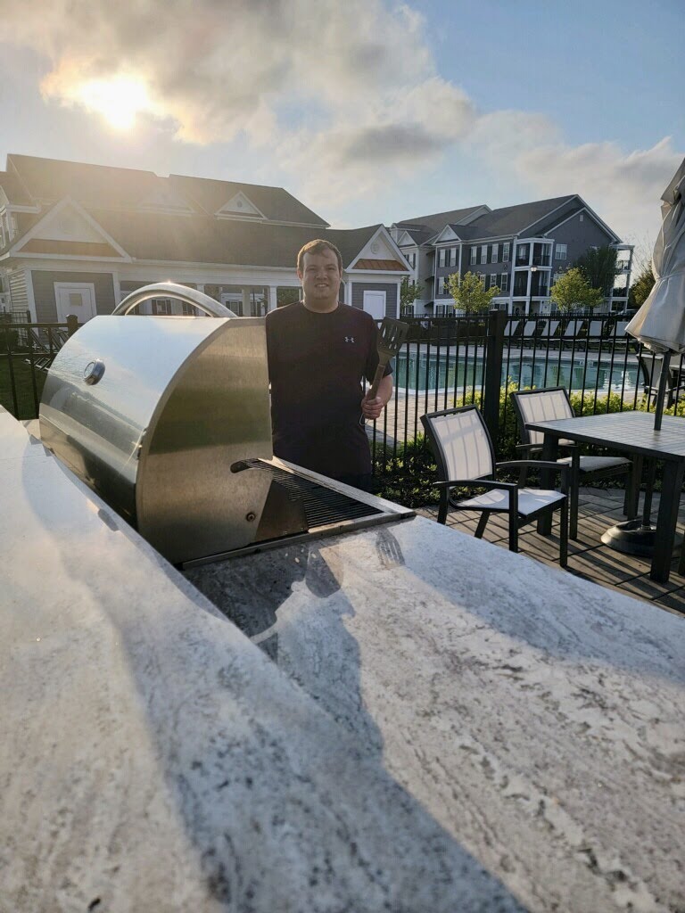 AutismComm's tweet image. For our final feature of #AutismAcceptanceMonth, we are featuring our resident Justin! Justin's favorite things about living independently at Westbrook Village are having the ability to use his RC car outside, hanging out in clubhouse, swimming in the summer, and grilling!