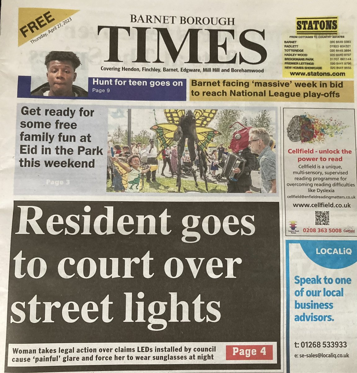 MBEFCampaign's tweet image. Another article covering my litigation v @BarnetCouncil in Barnet Borough Times newspaper, published today 👀
#blindedonthehighstreet #stormsasha @OptimaxRML