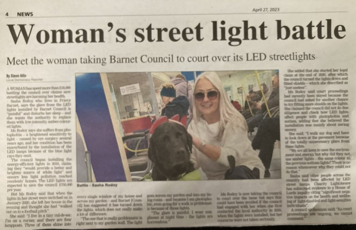 MBEFCampaign's tweet image. ‘The charity’s submission adds: “LightAware believe that the introduction of external #LED lighting in the UK, particularly #LEDstreetlighting, has been rushed through without an adequate consideration of the long-term effect of the resulting light pollution on people’s health.”’