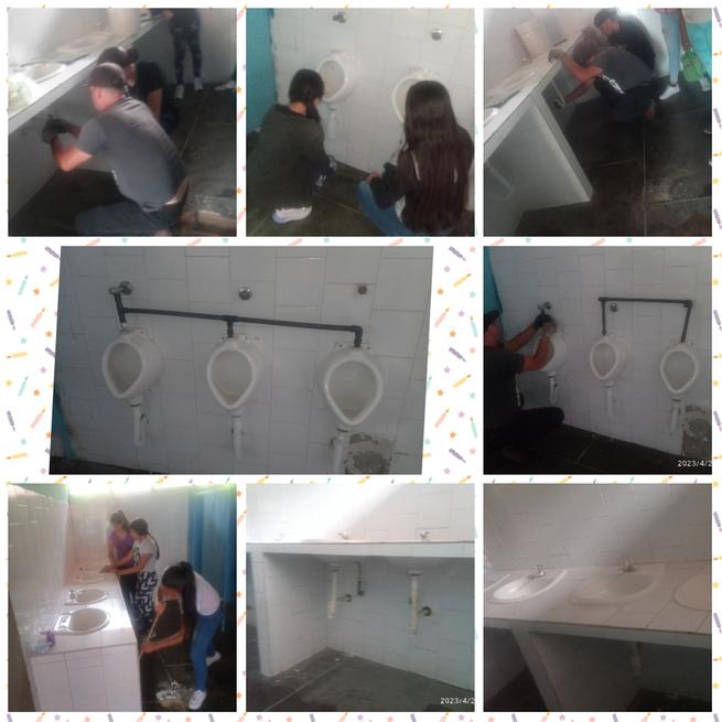 LuisCbit's tweet photo. Continuamos con la recuperación del Liceo Luis Beltrán Prieto Figueroa, gracias a los estudiantes del trabajo comunitario. Recuperamos el baño de los varones . Excelente equipo, falta poco. https://t.co/42kWjuW7mJ
