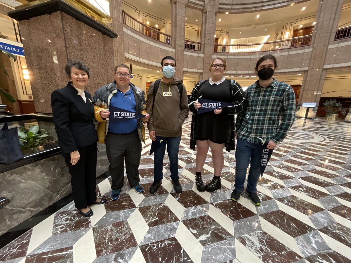 ctstateqv's tweet photo. QVCC students, faculty and staff visited the state Capitol today to talk to legislators about the impact the current budget proposal would have on their education. The proposed budget would lead to tuition increases, program closures, reductions in student support &amp; more https://t.co/BCQc9xvtoo