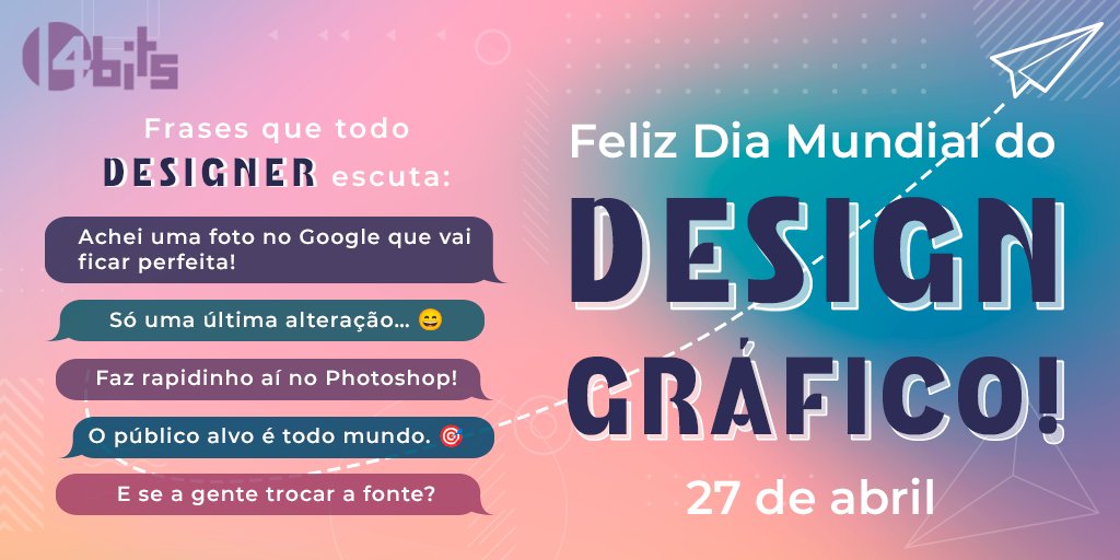 14bits's tweet photo. No Dia Mundial do Design Gráfico, reforçamos que o trabalho dos designers vai muito além de frases como essas. 😅⠀⠀⠀

#14bits #diadodesign #designer #design #designgráfico #conteúdo #comunicaçãovisual #estratégia #marketingdigital #marketing #endomarketing #publicidade https://t.co/YFwlt0m3wm