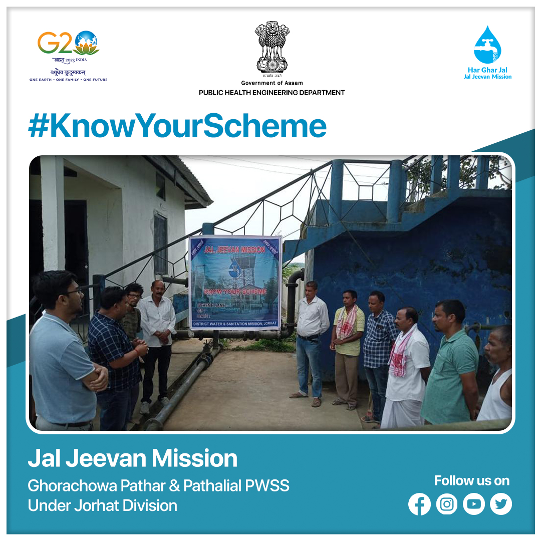 JJM_Assam's tweet image. #KnowYourScheme activity was carried out at Ghorachowa Pathar &amp;amp; Pathalial PWSS Under Jorhat Division.
#jjmassam #JalJeevanMission #HarGharJal #assam